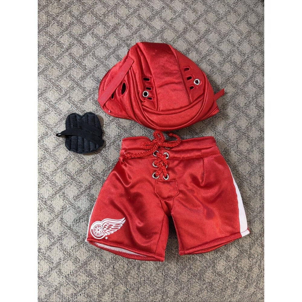 Build a Bear BABW Build A Bear Detroit Red Wings NHL Hockey Outfit 3 Piece